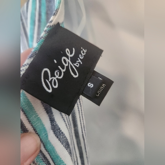 Beige by Eci Sun Linen Blend Romper | Size Small | NWT - Picture 5 of 11